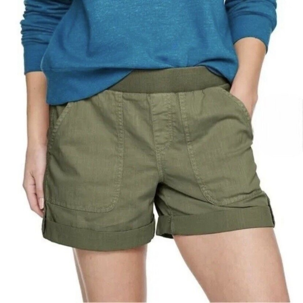 NWT Sonoma Plus Easy Pull-On Utility Shorts Olive Green Size 4X